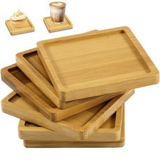 6 Stück Bambus Tablett