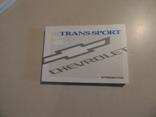 Chevrolet TRANS SPORT 1999  Betriebs anleitung Bord Fahrer handbuch