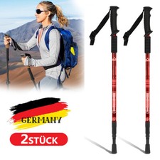2 Stk. Teleskop Nordic Walking Stöcke Wanderstöcke Antischock 65-135cm Alu 1paar