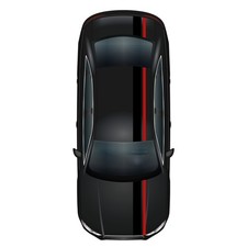 Rennstreifen Set Schwarz Rot