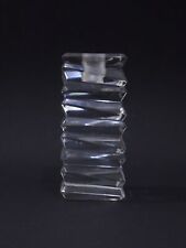 8QeS3F - Modernist Design Block Glas Kerzenhalter - Vintage um 1960/70 - 14 cm 