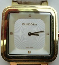 Uhr Pandora DAU Armbanduhr Art. 812031 WH Grand Cuhsion Lederarmband