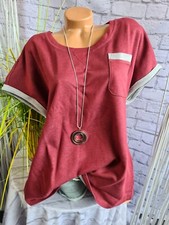 Sheego Shirt Tunika Rot Ton