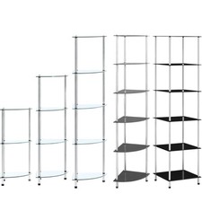 Regal Glasregal mit 2/3/4/5/6 Ablagen 40x40x47/67/100/130/160 cm Hartglas