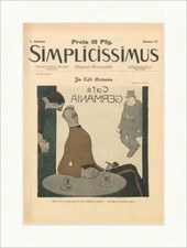 Titelseite der Nummer 37 von 1900 Bruno Paul Cafe Germania Simplicissimus 0245