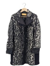 BIBA Übergangsmantel Damen Mantel Gr. DE 36 hellgrau-schwarz Casual-Look