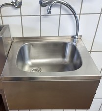 Handwaschbecken / Gastronomie Spülbecken aus Edelstahl mit Knieschalter wie NEU!