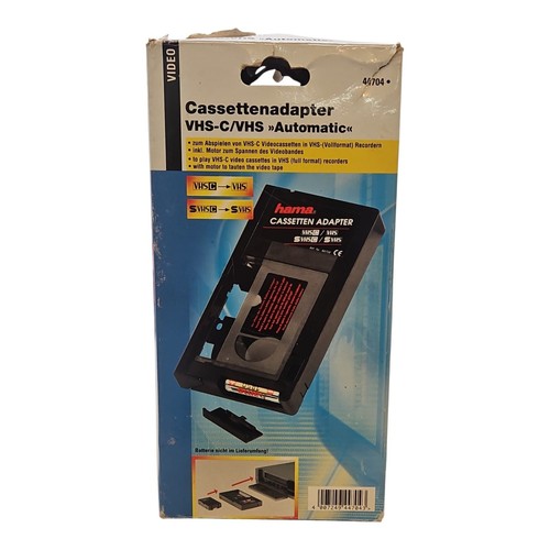 Hama cassettenadapter vhs - hama, vhs-c
