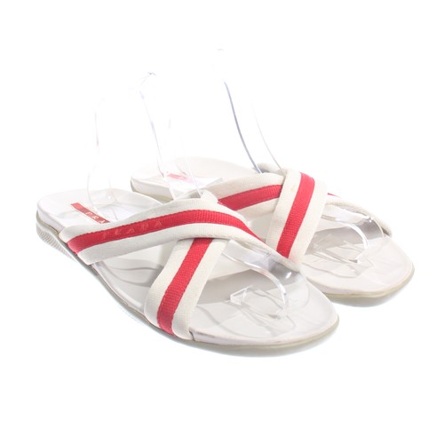Prada linea rossa slides - rossa, 40