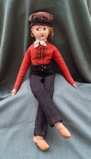 Antike Puppe "Holländer", rund 100 Jahre alt, Handarbeit von Puppenmacherin