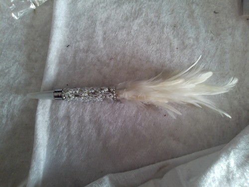 Kugelschreiber/Pailetten/Perle