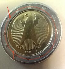 2 Euro 2014 F Germany,  Bimetallic coin with rare error, Collectors item