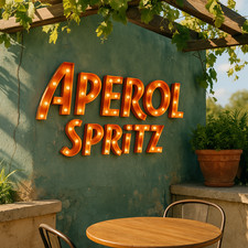 Aperol Spritz LED Wandschild