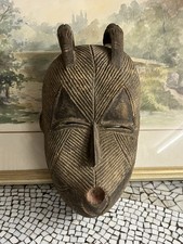 Antike Originale Afrikanische Maske Handgeschnitzt 19 Jhd