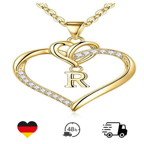 Herz kette damen 14k - herz,