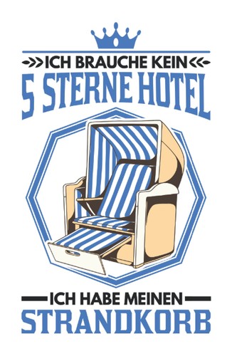 Strandkorb notizbuch sterne - notizbuch:,