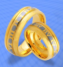2 WOLFRAM TRAURINGE RINGE mit