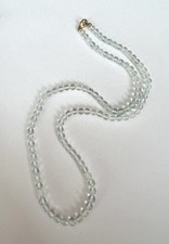 Aquamarin Collier, 585 / 14 Carat solides Gelbgold, 40 cm