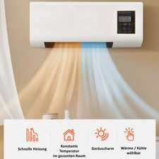 2000W Wand-Klimaanlage Heizung Heizgerät Heizer mit Fernbedienung Wandmontage EU