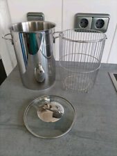 WMF Spargeltopf Ø 16 cm mit Drahteinsatz Cromargan Edelstahl rostfrei NEUWERTIG!