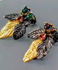 925Silber OHRRINGE Stecker HANDARBEIT Feueropal