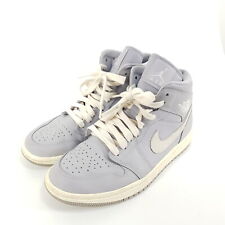 Nike Air Jordan 1 Mid Grey Light Bone Sneaker Damen EU 40 US 8,5 Grau Leder