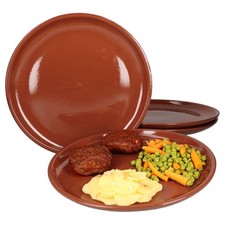 4er Set Ton-Speiseteller