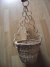 Hängekorb / Hängeampel ~ Rattan ***  wie  NEU !!!  *  Naturfarben ~  60 cm  Höhe