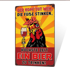 Lustige Bier Deko Wandbild Aus