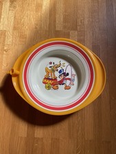 Walt Disney Mickey Maus und Pluto Wärmeteller Kinder Kindergeschirr Vintage