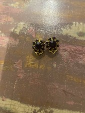 Ohrclips Steine Weinrot