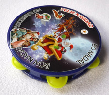 Tamburin Handtrommel - Weihnachten Bo Nadal - Motive - Kinder Spielzeug - 14 cm