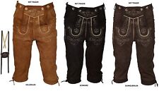Herren Trachten Lederhose mit Träger Kniebund Gr.46 - 60 Tracht Oktoberfest Neu 
