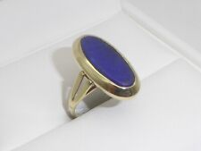 585 Gold Ring 14K Gelbgold Goldring Blau Lapis Lazuli RG 53 - 16,8 mm 9038