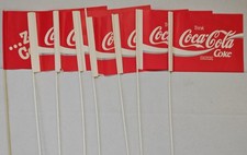 8 COCA COLA Fahnen Reklame Fähnchen Papier 90er Jahre        S