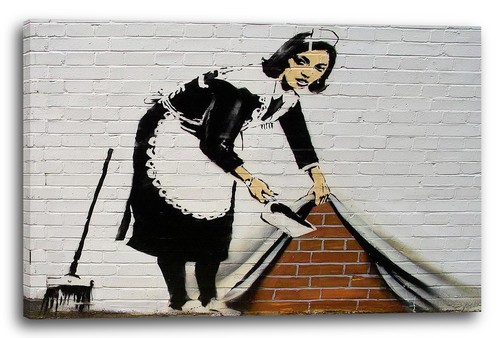 Kunstdruck banksy putzfrau - kunstdruck,
