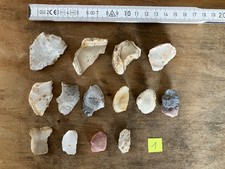 Steinzeit Silex Schaber Jurahornstein 14 Stücke Neolithikum (D) TOP