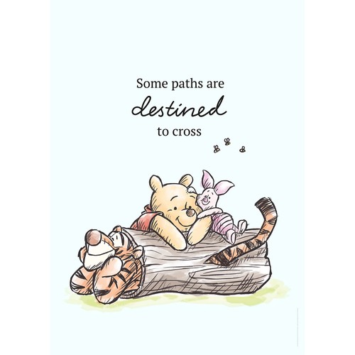 Wandbild winnie pooh path - wandbild,