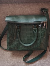 ITALy DAMEN LEDER TASCHE Business Shopper Umhängetasche Schultertasche Kroko 