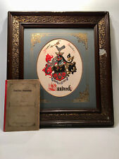 Wappen der Familie Landrock  / Labore ad Metam /Heraldik / um  1900 / Stammbuch
