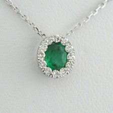 Smaragd Brillant Kette Collier
