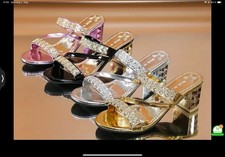 Damenpantoletten Pantolette Sandalette Sommerschuhe Silber Extravagant EU 41?