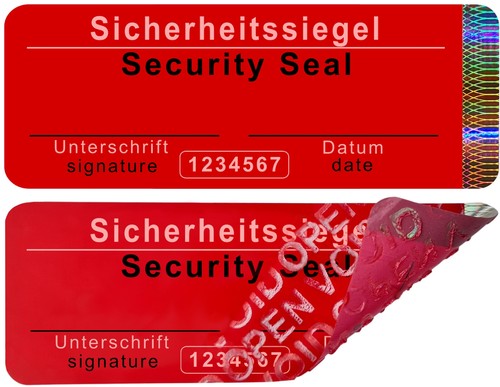 Sicherheitsetiketten 70x25mm - sicherheitsetiketten,,