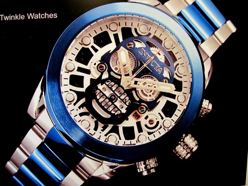 Invicta skull blue armbanduhr - invicta,