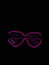 leuchtende Sonnenbrillen herzform in pink