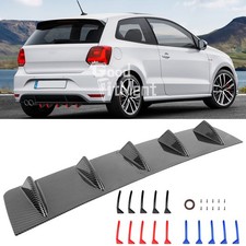 Für VW Polo Auto Kohlefaser Auto Heckstoßstange Spoiler Splitter Heckdiffusor
