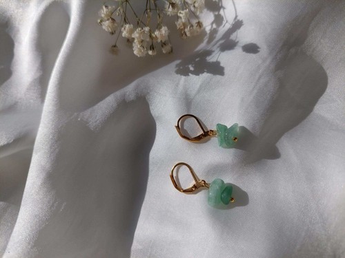Grüne jade ohrringe gold - ohrringe,