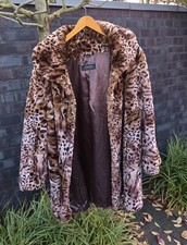 Damen Pelzjacke Webpelz Leopard / Jacke v. Pompöös Harald Glöckler - Gr. 50 XL
