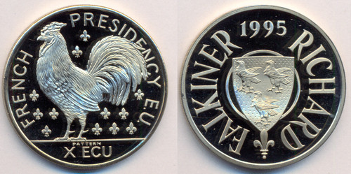 Medaille falkiner x ecu - medaille,