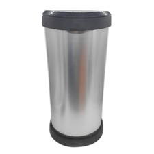 Curver Abfallbehälter Kunststoff Haushalt 40 Liter Silber Müllsammler Aufbewahru